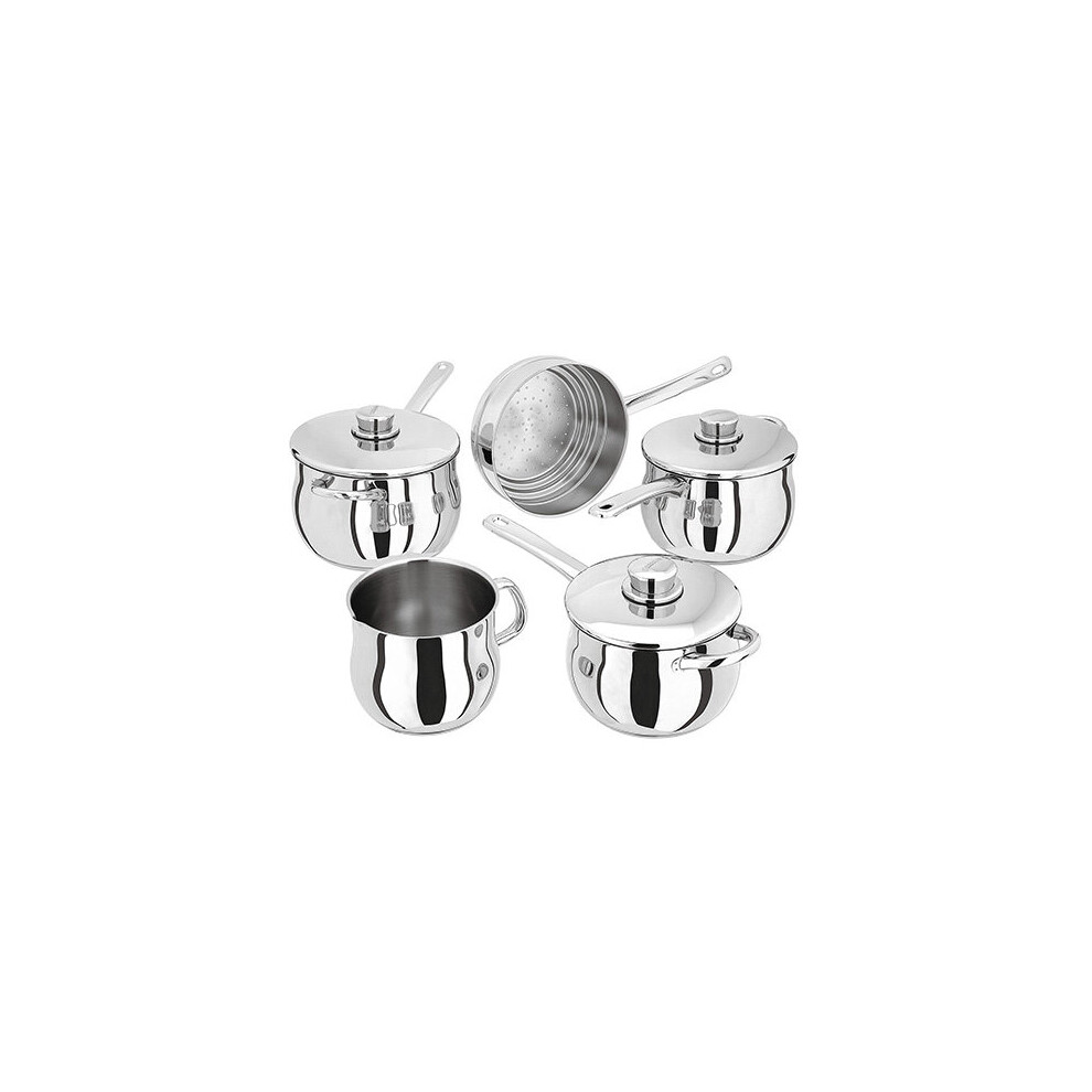 Stellar S1f5b 1000 Deep Saucepan Set, Stainless Steel