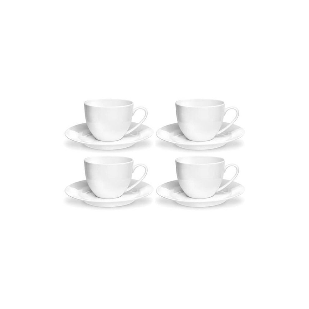 Royal Worcester Serendipity Set Of 4 Teacup & Saucers White