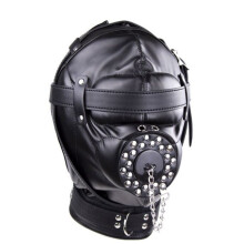 The Room Of Doom's Fetish Mask with Plug and Force Feed Funnel