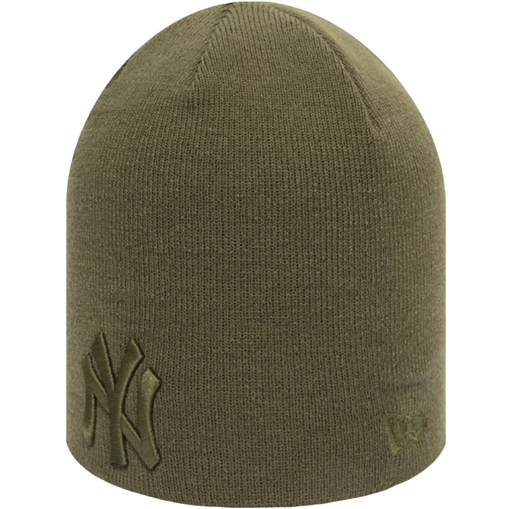 New Era New York Yankees Essential MLB Knitted Warm Beanie Skull Hat - Khaki