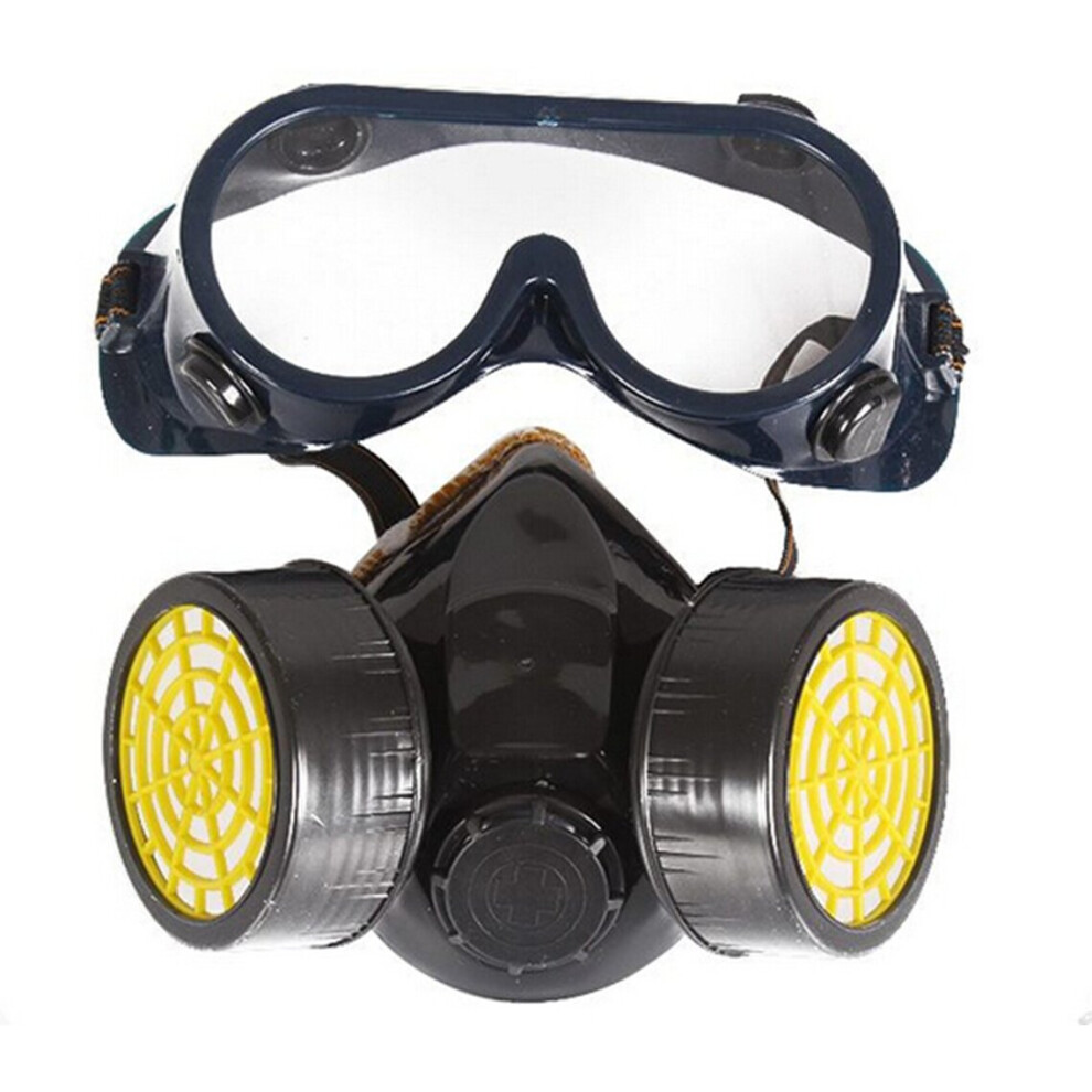 Chemical Industry Gas Dust-Proof Spray Paint Mask Respirator + Goggles 5293243957124
