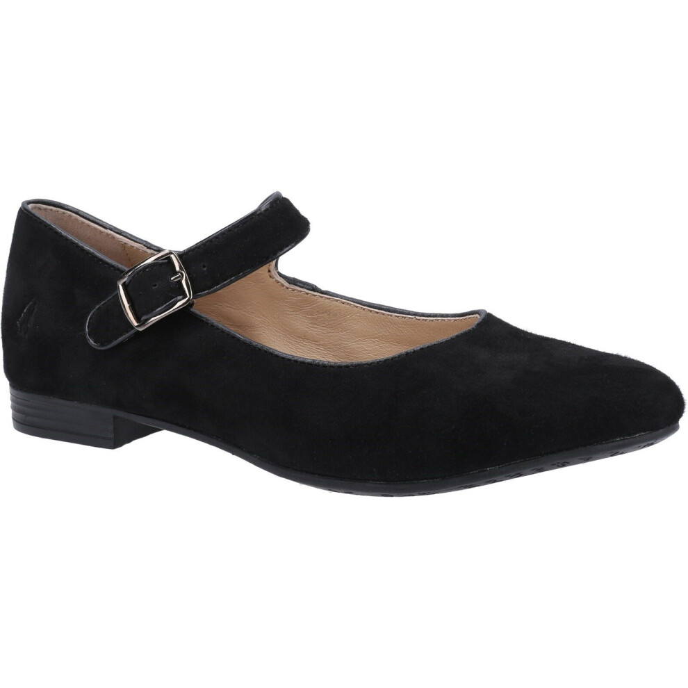(Black, 7) Hush Puppies Women's Melissa Strap Flat Shoe Various Colours 31954