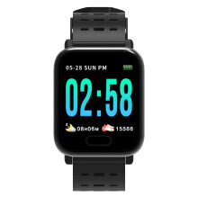 (Black) A6 Color Screen Sprot Smart Bracelet Watch Waterproof IP67