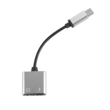 Adapter Charge Headphone 2in 1 Type-C to 3.5mm Head Aux Audio USB C Cable
