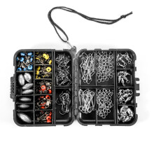 257x Fishing Kit Fishing Hook Different Fishing Swivels Set +Carrying Box