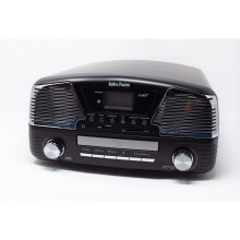 (Black) Retro Fusion Music Centre Vinyl CD MP3 Radio & USB