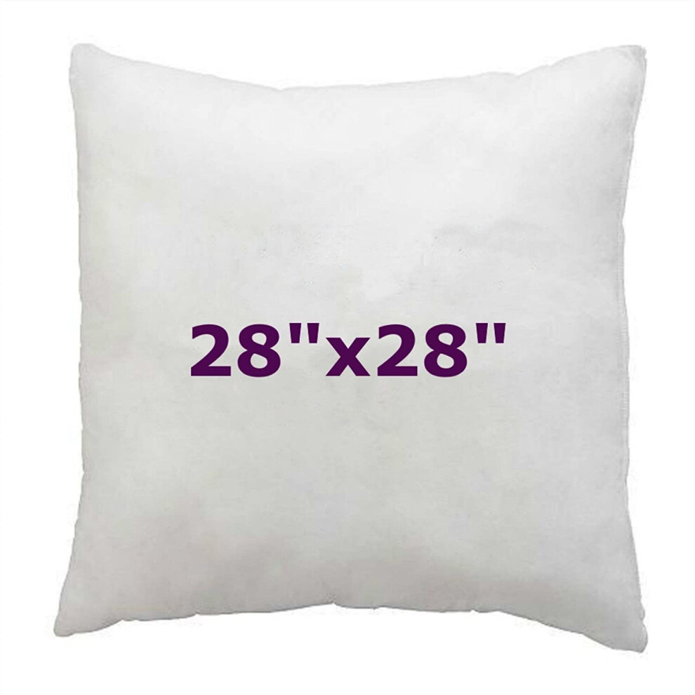 (28x28") Hollow fibre Square Cushion Pads Inner insert Pillow Stuffer Plum Cushion for Sofa Beds Chairs available in 12",14",16",18",20",22",24",26",28",30