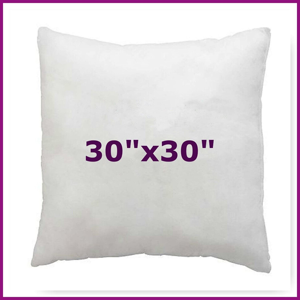 Arlinens (30X30") Hollow Fibre Square Cushion Pads Inner Insert Pillow Stuffer Plum Cushion For Sofa Beds Chairs Available In 12",14",16",18",20",22",24",26",2