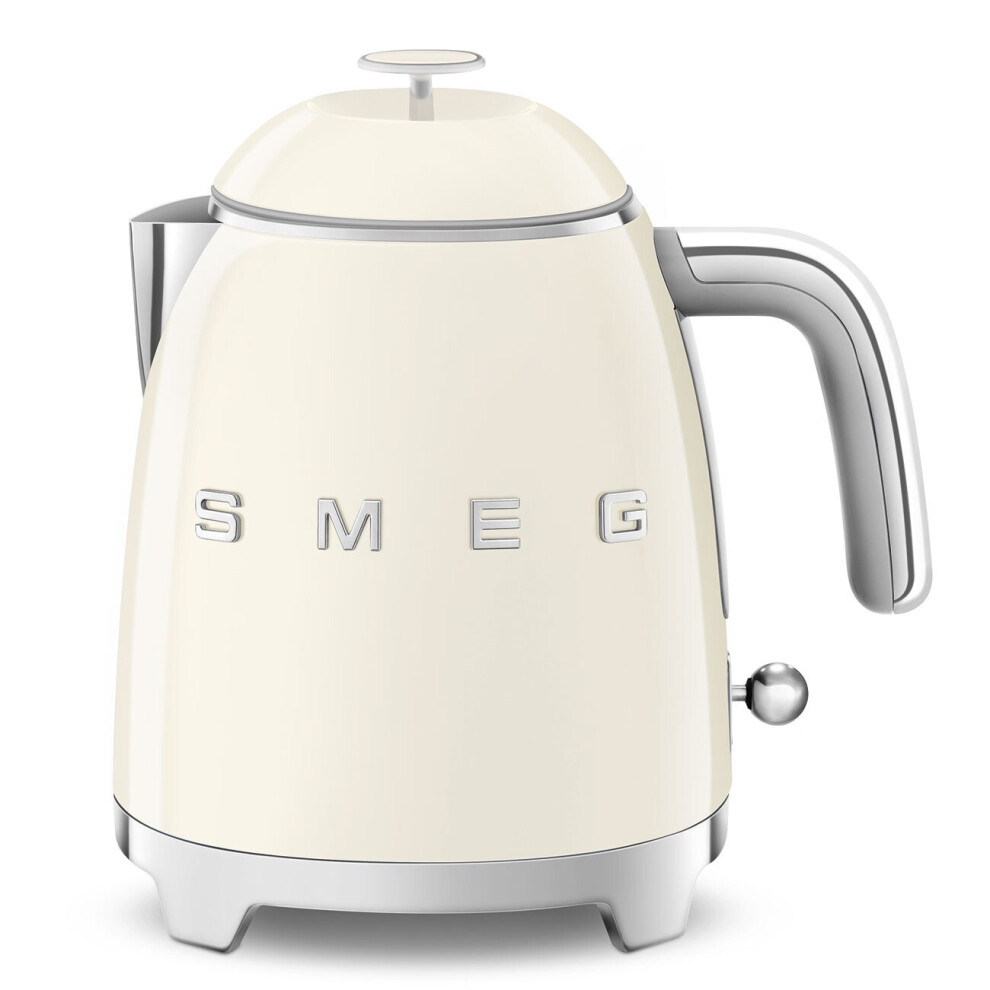 Smeg KLF05CRUK Retro Mini Kettle - 0.8L, 1400W, Cream, Anti-Slip, 360 Base-image-OPC-P886RNJ-NEW
