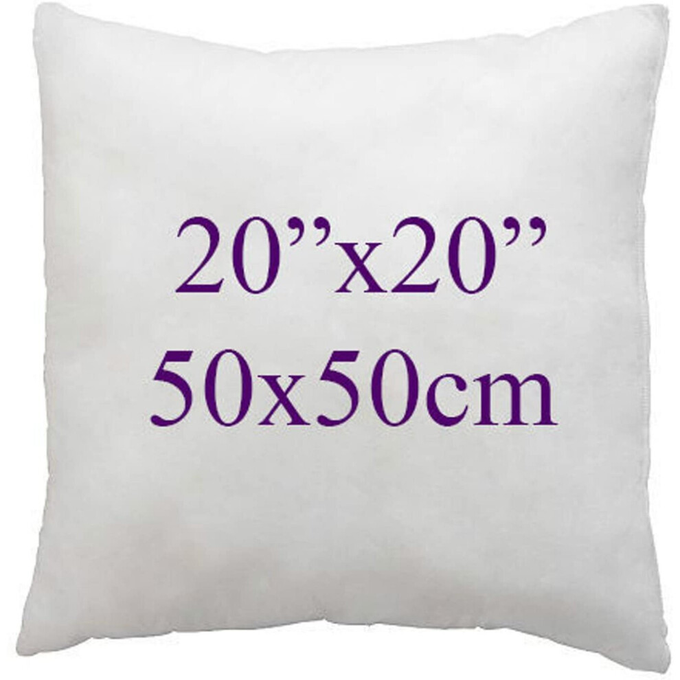 (20x20") Hollow fibre Square Cushion Pads Inner insert Pillow Stuffer Plum Cushion for Sofa Beds Chairs available in 12",14",16",18",20",22",24",26",28",30