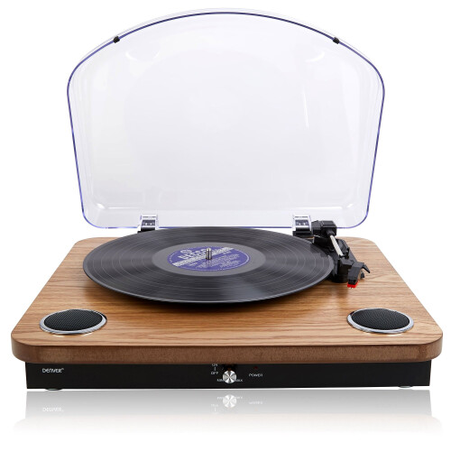 Light Wood) Denver VPL-210 Vinyl Record Player Turntable - Bluetooth,  Record to MP3, Built In Speakers on OnBuy