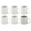 Sabichi 6 White Tea Coffee Mugs Stoneware 1