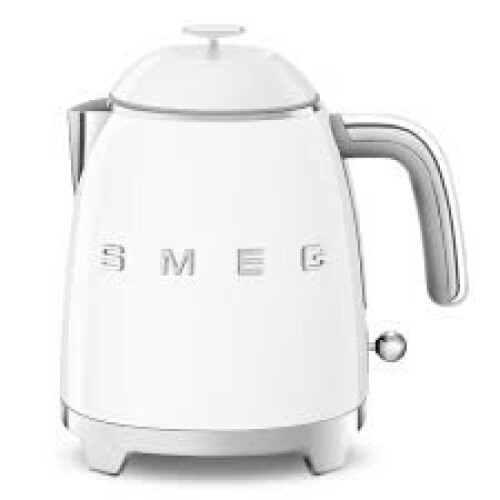 Smeg KLF05WHUK Retro Mini Kettle, Anti-Slip, 0.8L- White