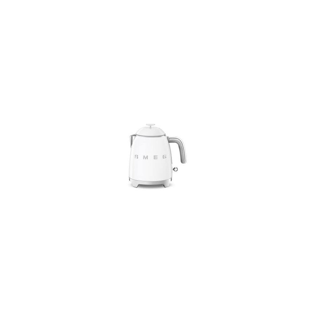 Smeg KLF05WHUK Retro Mini Kettle, Anti-Slip, 0.8L- White