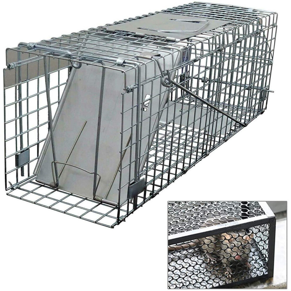 Large Humane Rat Trap Cage Live Animal Catcher Pest Rodent Control