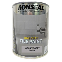 Ronseal Vernice monocomponente all'acqua per piastrelle Grigio Granito Satinato 750ml