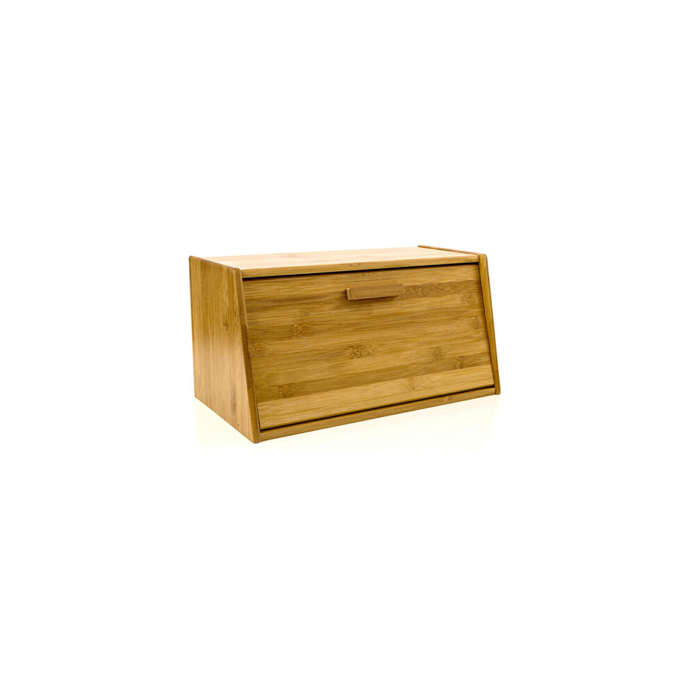 BREAD BIN BAMBOO WOODEN STORAGE BOX WITH LIFT UP OR DROP DOWN LID