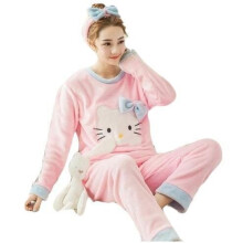 (Pink Hello Kitty, L) Fuzzy Flannel Panama Sets