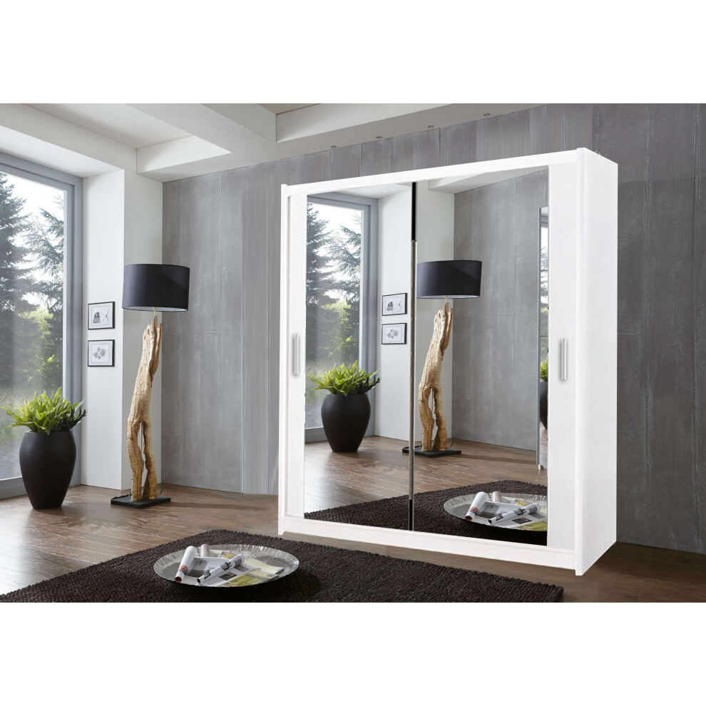 (120 cm, White) Modern Milan Wardrobe In 6 Sizes 4 Colors