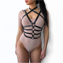 Harness Body Belt Punk Women Sexy Lingerie Leather Harness Bra Bralette Belt Body Cage Harness Punk Goth Underwear Crop Top