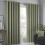 Strata Eyelet Curtains Green 46" x 90" 1