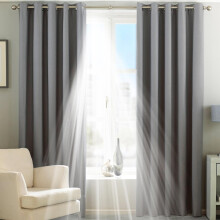 Twilight Eyelet Curtains Silver 90" x 90"