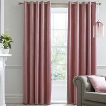 LLB Montrose Eyelet Curtains Blush 66" x 72"