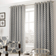 Oh Eyelet Curtains Silver 90" x 108"