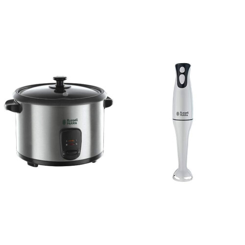 Russell Hobbs Rice Cooker and Steamer, 1.8 + Hand Blender 22241