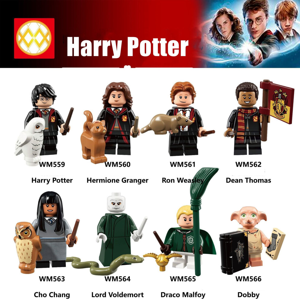 8PCS Harry Potter Minifigures Building Blocks Children Educational Toys NEW