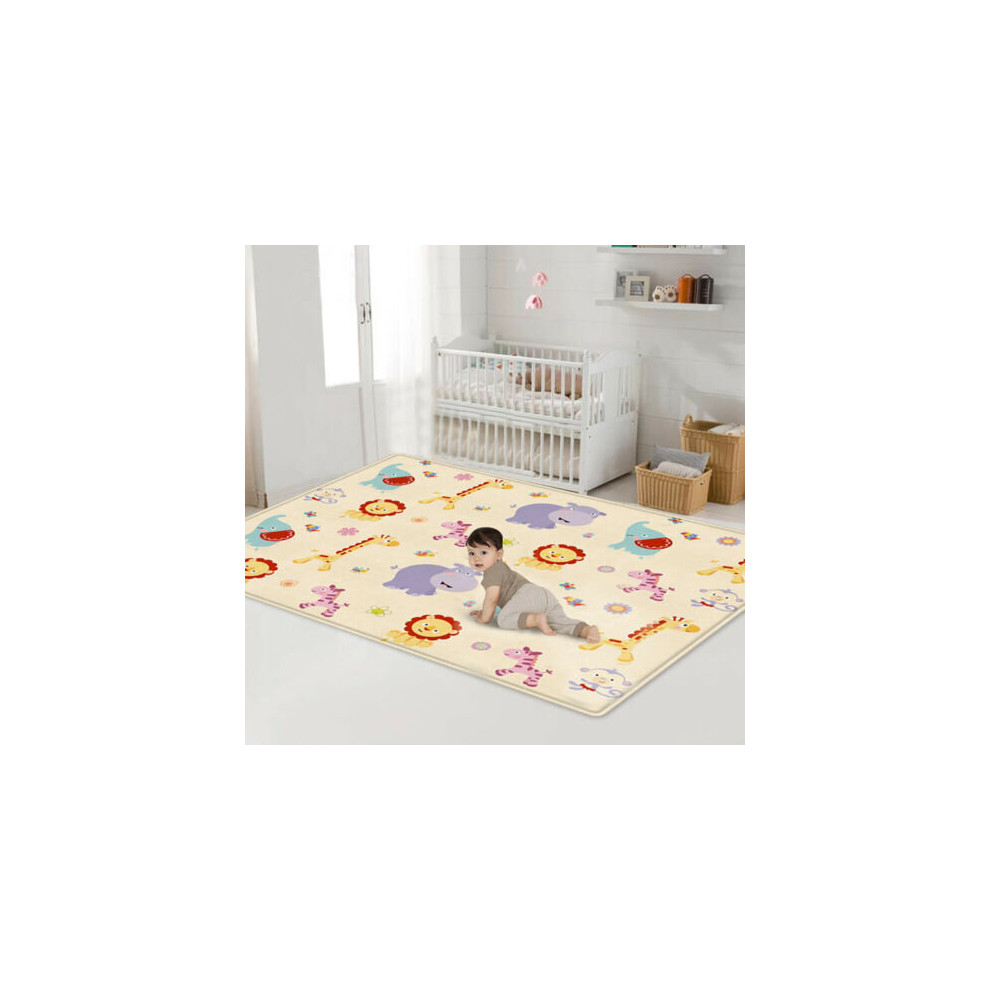 2Side Baby Kids Play Mat Soft Crawling Cartoon Waterproof Carpet