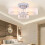 Living And Home Chandelier Light Shade LED Crystal Ceiling Lights + Remote 1