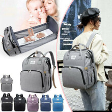 Mummy Bag Maternity Nappy Diaper Crib Travel Folding Baby Bed Backpack