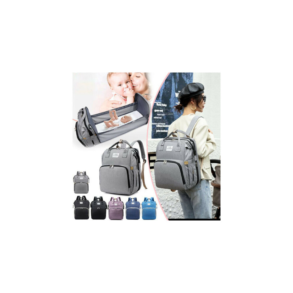 Mummy Bag Maternity Nappy Diaper Crib Travel Folding Baby Bed Backpack