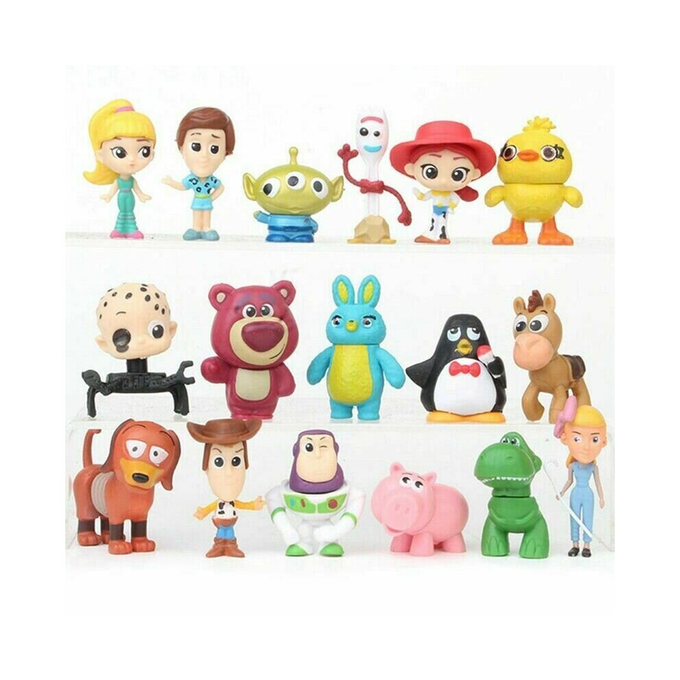 17PCS/SET Toy Story 4 PVC Figures Doll Woody Jessie Forky Ducky Bunny