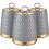 Tower EMPIRE Bronze GREY Roll Top Bread bin, towel Pole, Mug Tree and set 3 Canisters 8
