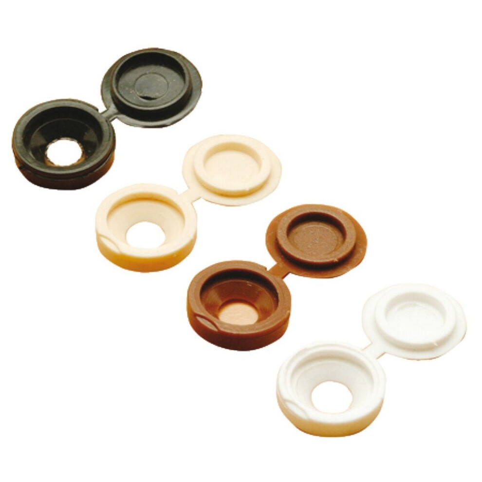 (Black) Hinged Screw Cap 6G - 8G - Pack Of 100 Caps 5060643730400