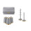 Tower EMPIRE Bronze GREY Roll Top Bread bin, towel Pole, Mug Tree and set 3 Canisters 1