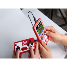 (Black) Classic Games Handheld Retro Video Game Console with Handle Kids Gifts