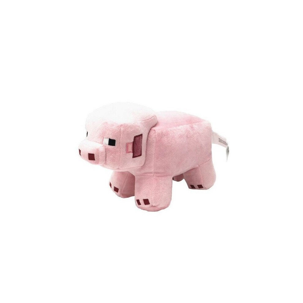 ( Pig-28Cm) Minecraft Creeper Enderman Plush Toy Pixel Doll Pink