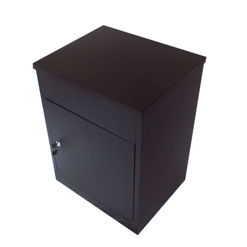 (Black) DWD Large Lockable Parcel Courier Delivery Box