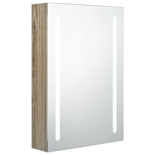 VidaXL vidaXL LED-Bad-Spiegelschrank Eichenoptik 50x13x70 cm 1
