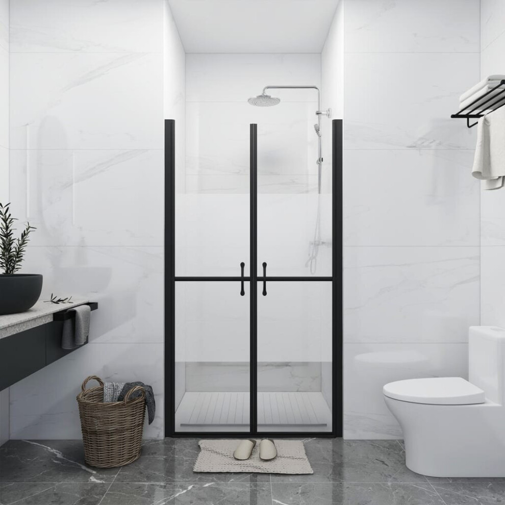 Vidaxl Shower Door Half Frosted Esg (73-76)X190 Cm Bathroom Cabinet Screen