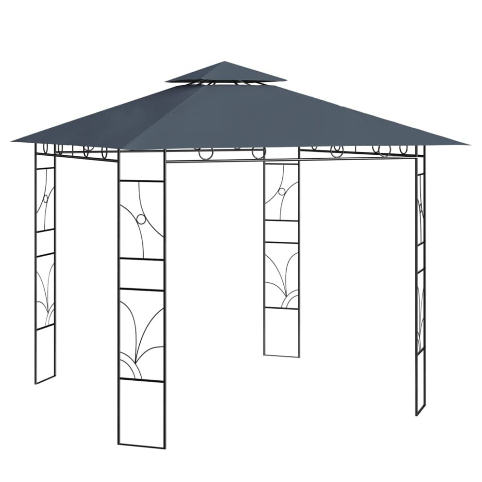 Vidaxl Gazebo 3X3x2.7 M Anthracite 160 G/M² Outdoor Living Structure Canopy