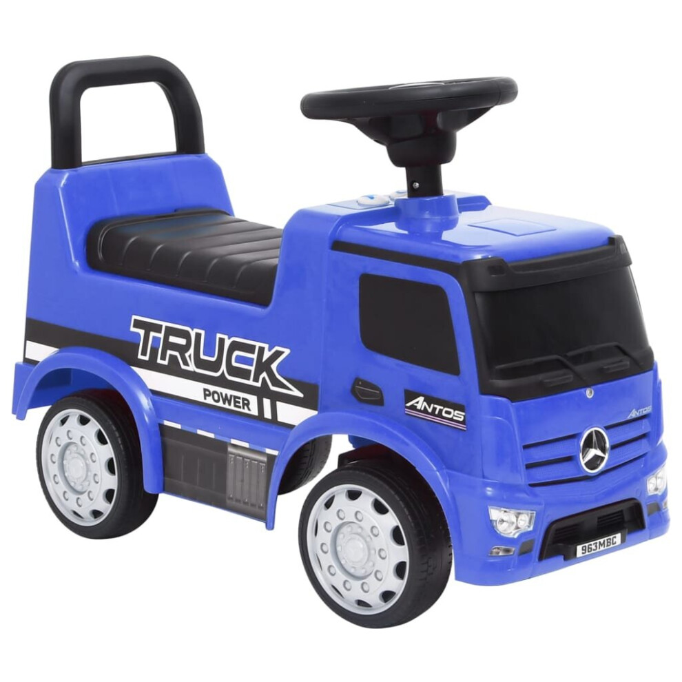 vidaXL Step Car Mercedes-Benz Truck Blue Ride-On Baby Children Walk Car Toy