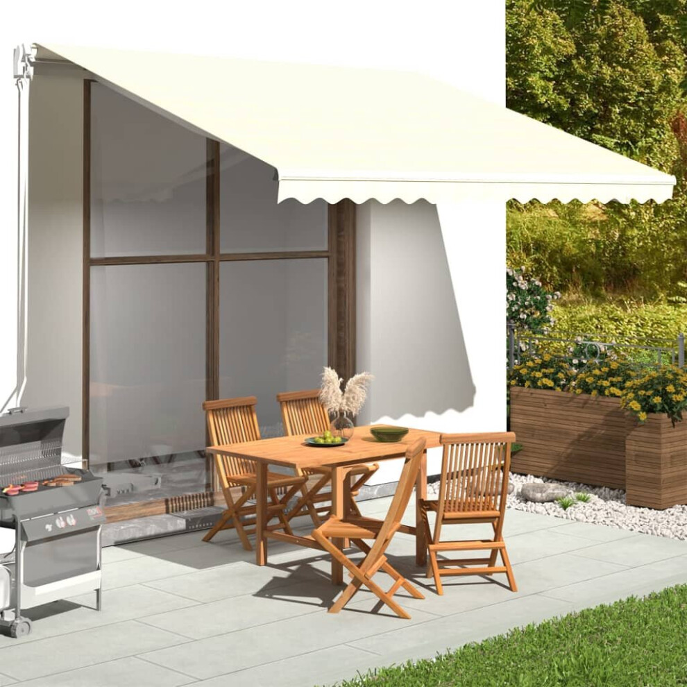Vidaxl Replacement Fabric For Awning 4X3.5 M Outdoor Canopy Sunshade Cream
