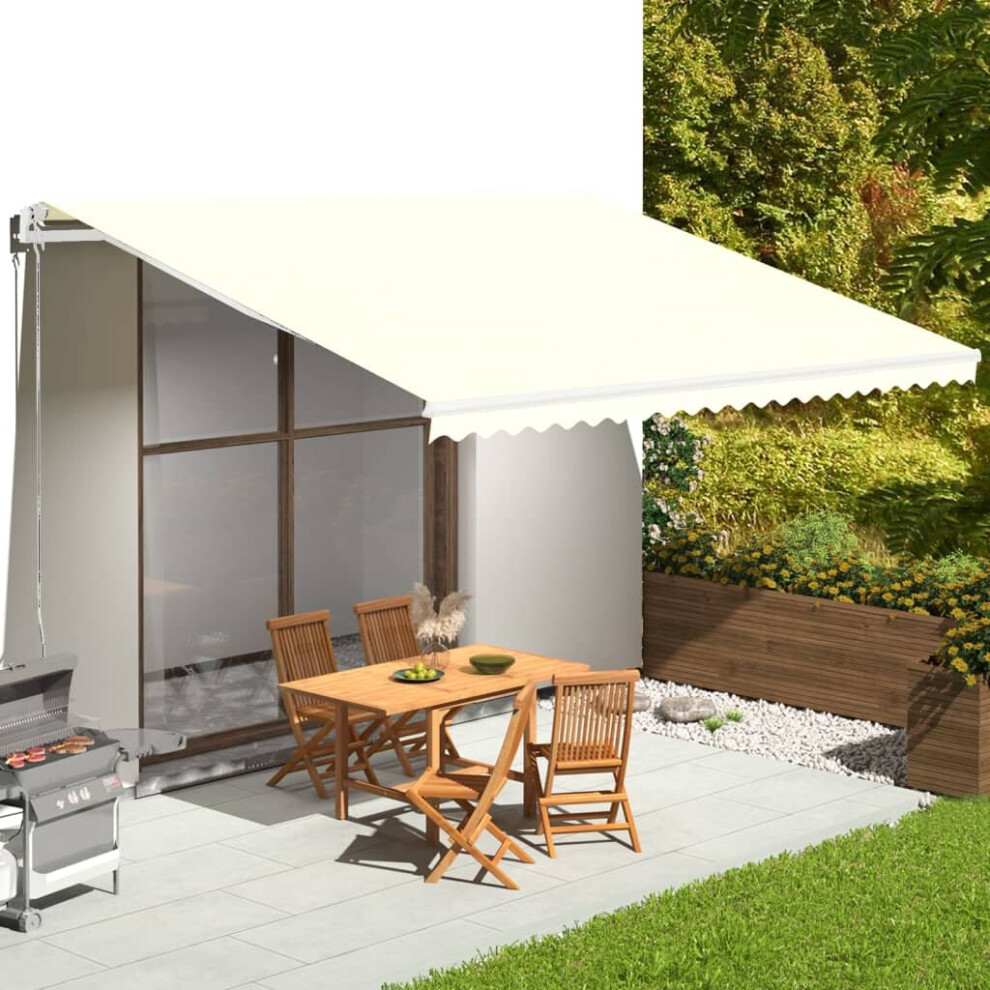 Vidaxl Replacement Fabric For Awning 5X3.5 M Outdoor Canopy Sunshade Cream