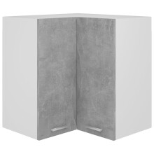 vidaXL Hanging Corner Cabinet Concrete Grey Engineered Wood Home Furniture Set