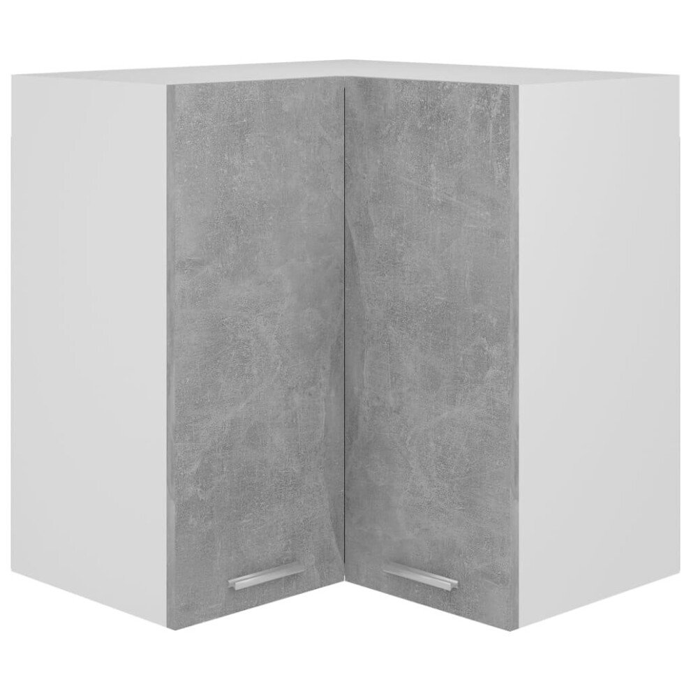 Vidaxl Hanging Corner Cabinet Concrete Grey Engineered Wood Home Furniture Set 8720286414095