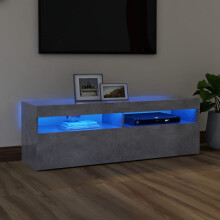 vidaXL TV Cabinet with RGB LED Lights - Concrete Grey HiFi Stand 120x35x40 cm, Assembly Required (804377)